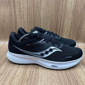 NEW Saucony Ride 16 Men's Black White Running Shoes Size 12 Sneakers